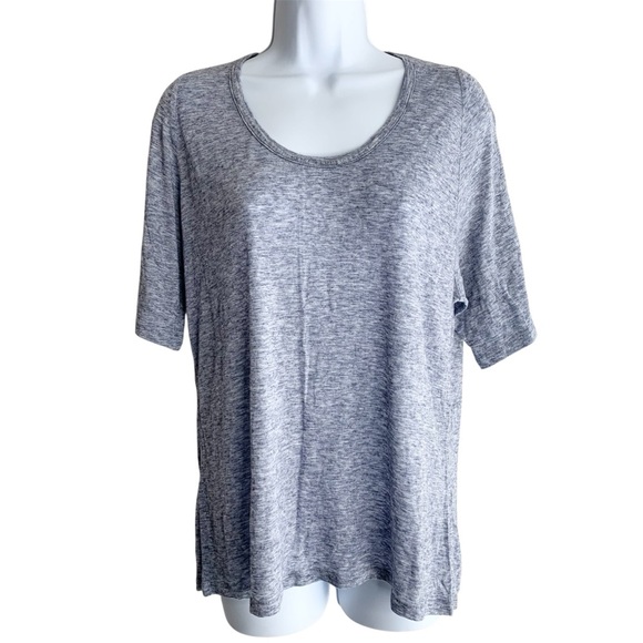 Aritzia Wilfred Free T-Shirt Heathered Oversized Marle Crew neck Short Sleeve XS - Picture 2 of 15